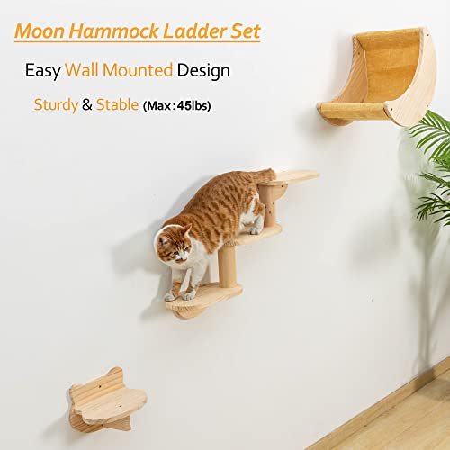 Solid Wood Cat Wall Shelves 3pcs/Set A75527