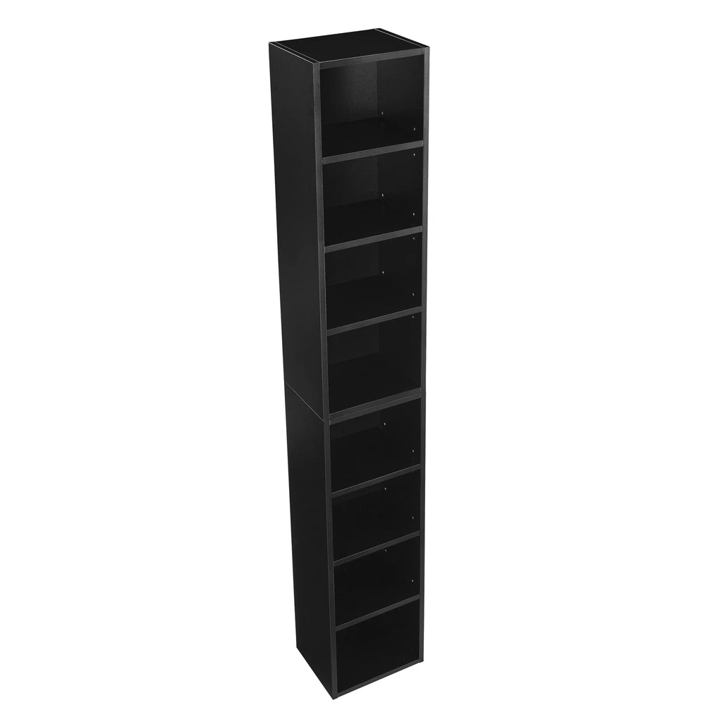 8-Tier Media Tower Rack with Adjustable Shelves R432435