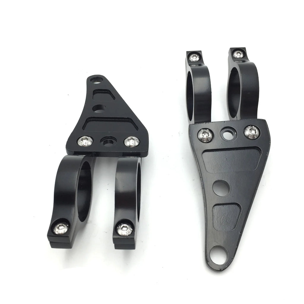 Black 35mm Turn Signal Clamps Headlight Mount Bracket Fork Ear Chopper Cafe Racer X2977