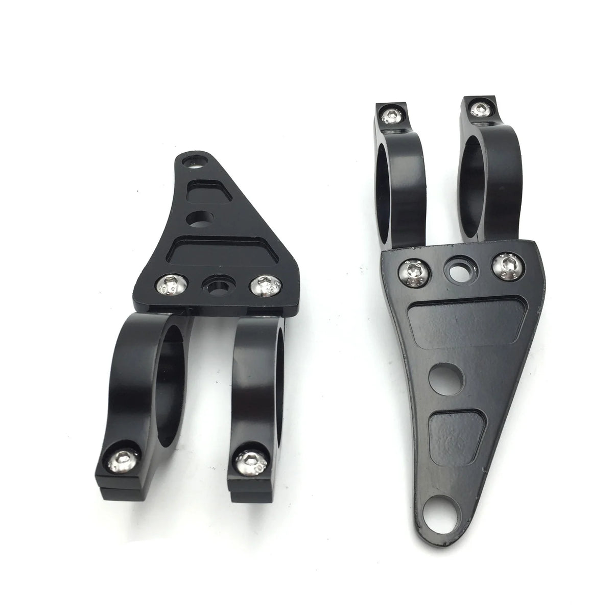 Black 35mm Turn Signal Clamps Headlight Mount Bracket Fork Ear Chopper Cafe Racer X2977