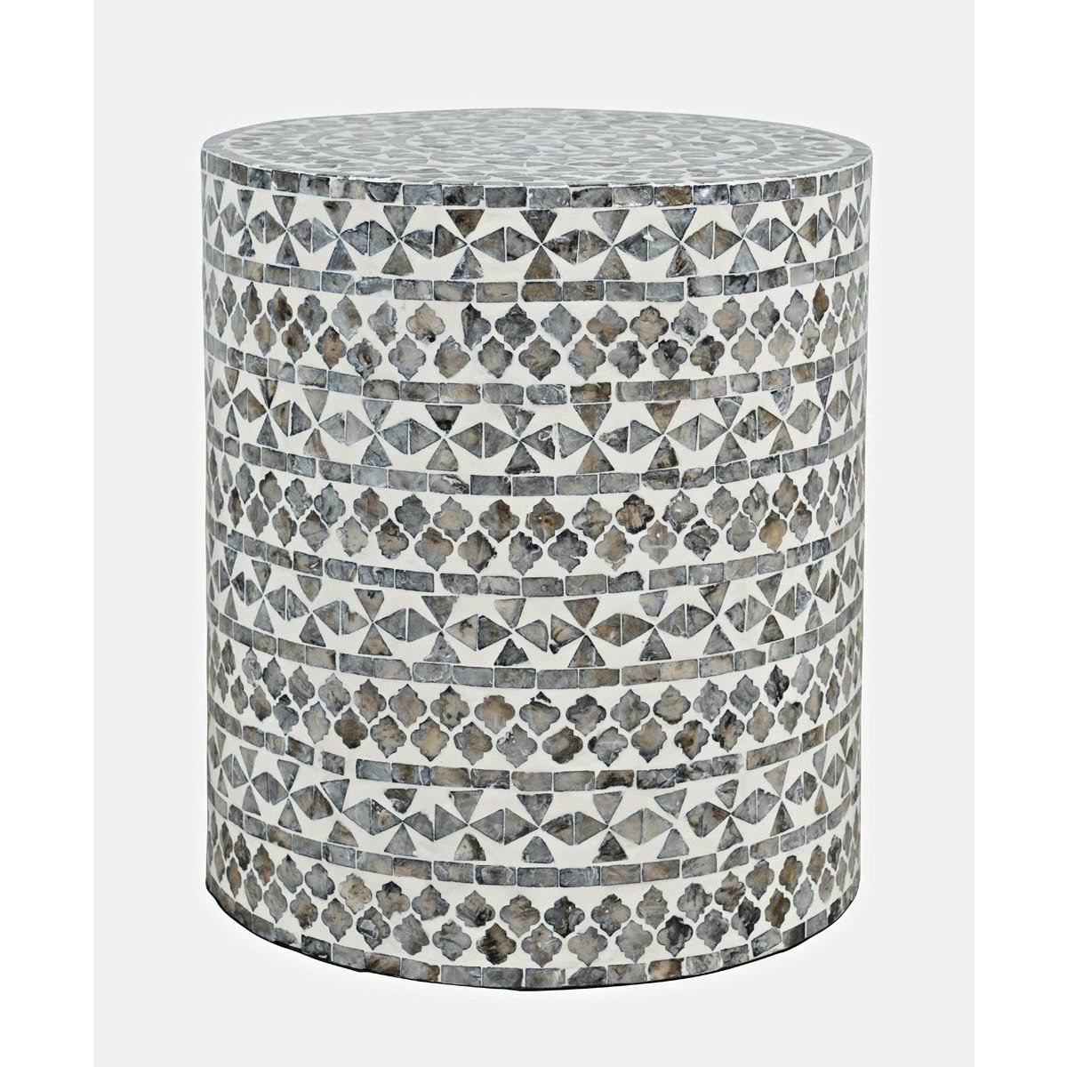 Round Terrazzo Capiz Shell Accent Table T15395
