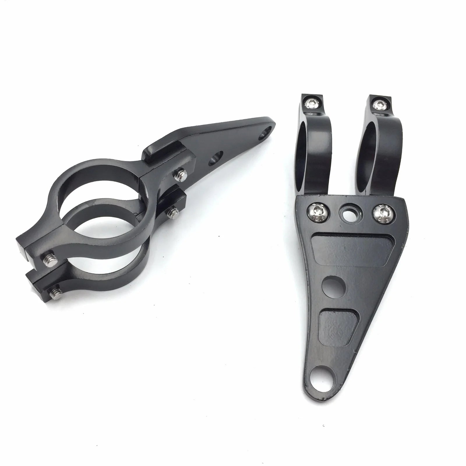 Black 35mm Turn Signal Clamps Headlight Mount Bracket Fork Ear Chopper Cafe Racer X2977