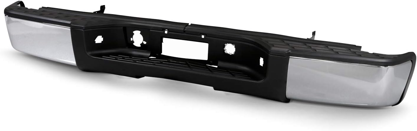 Chrome Steel Rear Bumper End Cap Pair for Chevy Silverado GMC Sierra 1500 V8332