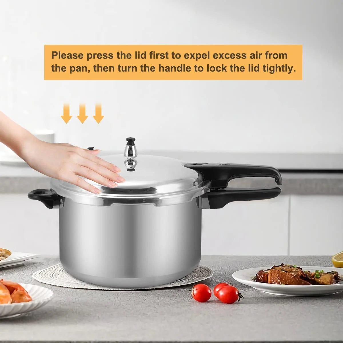 12 Quart Aluminum Pressure Cooker with Canning Rack O25512