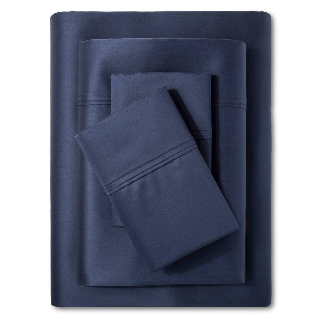 California King Metallic Blue 400 Thread Count Sheet Set M2750
