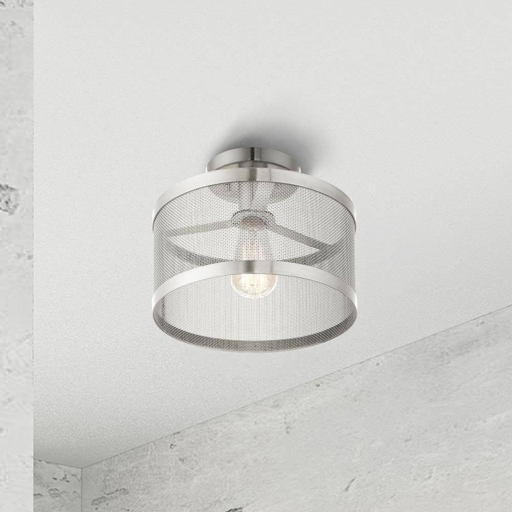 Brushed Nickel Semi Flush Mount Light B210957