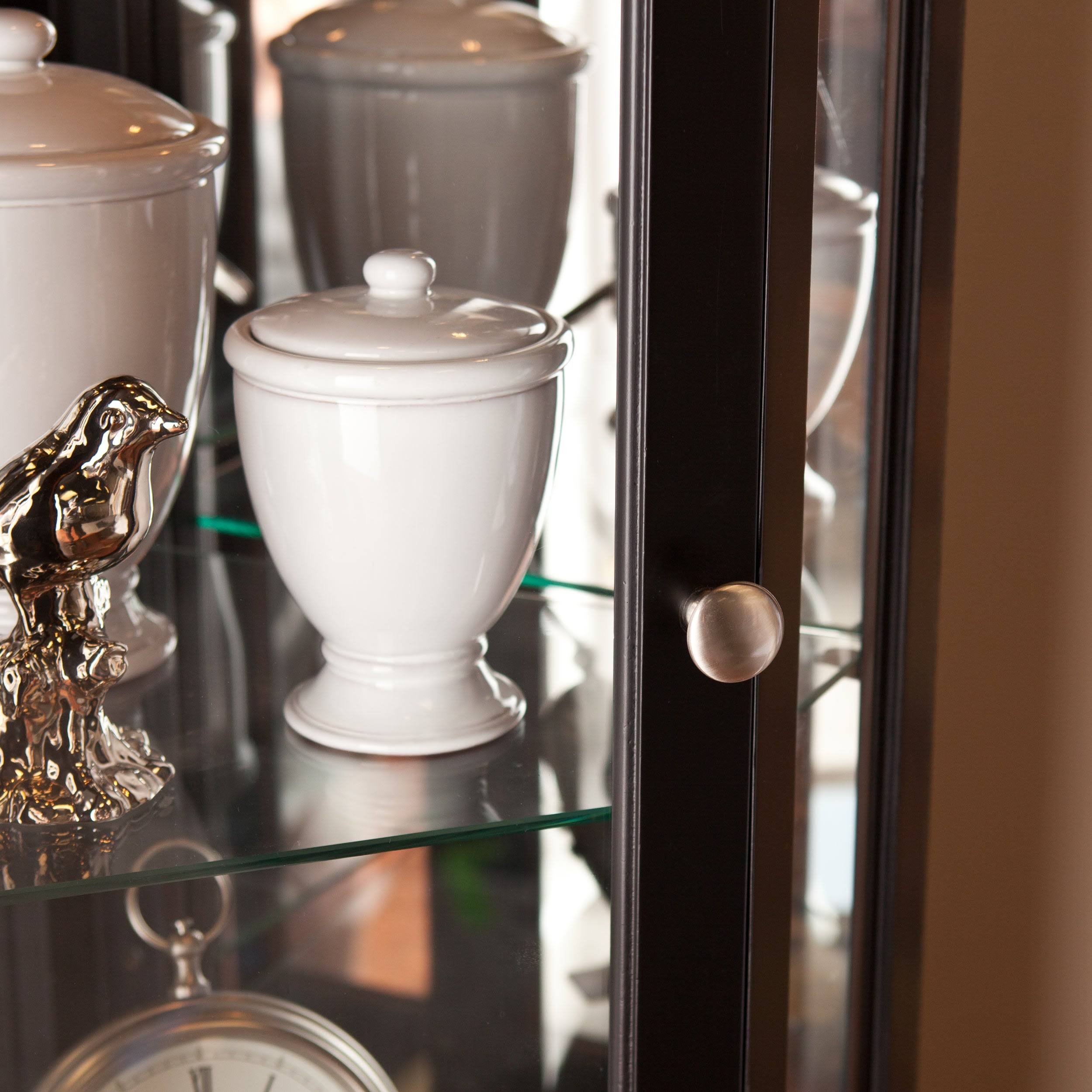 Black Curio Display Cabinet W3460