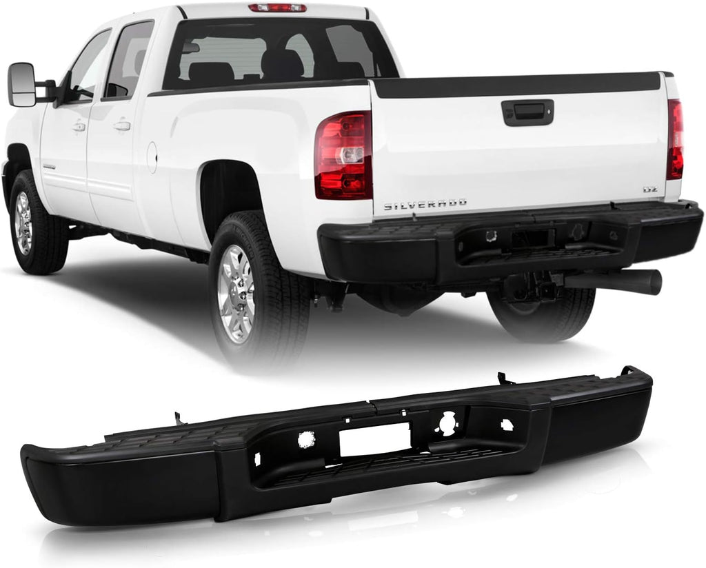 Chrome Steel Rear Bumper End Cap Pair for Chevy Silverado GMC Sierra 1500 V8332