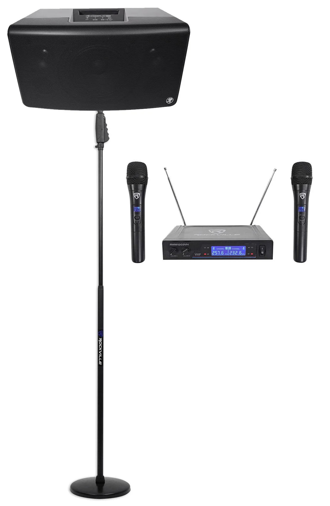 Wireless Speaker Sound System with Wireless Mics W7093