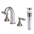 Brushed Nickel Widespread Bathroom Faucet with Drain Assembly F3775