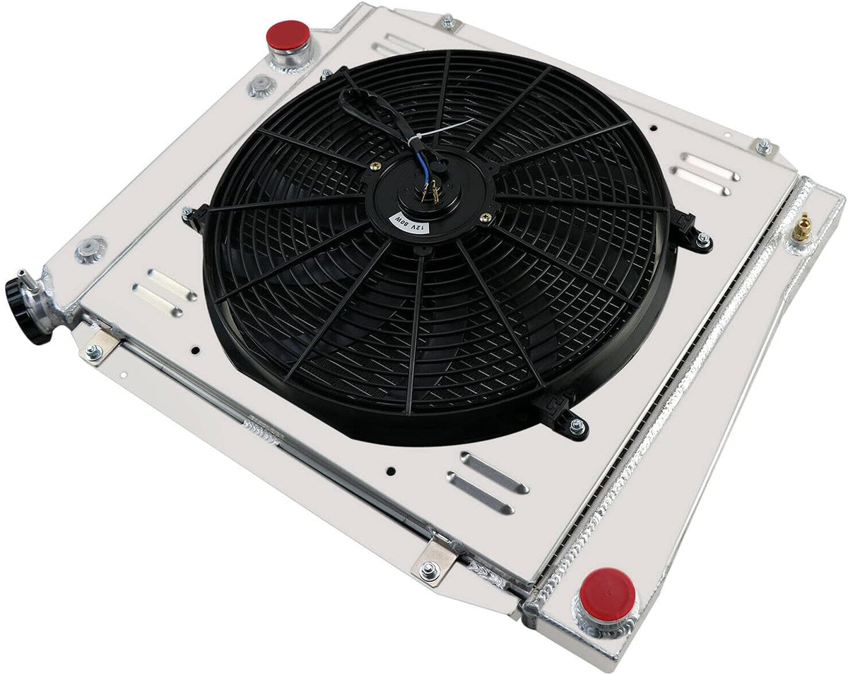 4 Row Aluminum Radiator with Shroud Fan and Relay Y60696