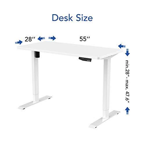 Large Electric Stand Up Desk 55 x 28 Inches C9286