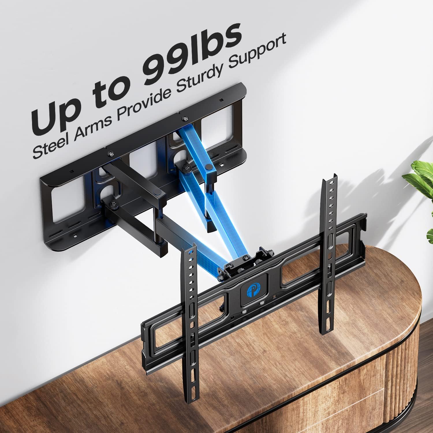 TV Wall Mount for 26-55 inch TVs, Full Motion TV Mount Bracket, Max VESA 400x400mm, Pack of 2 M482