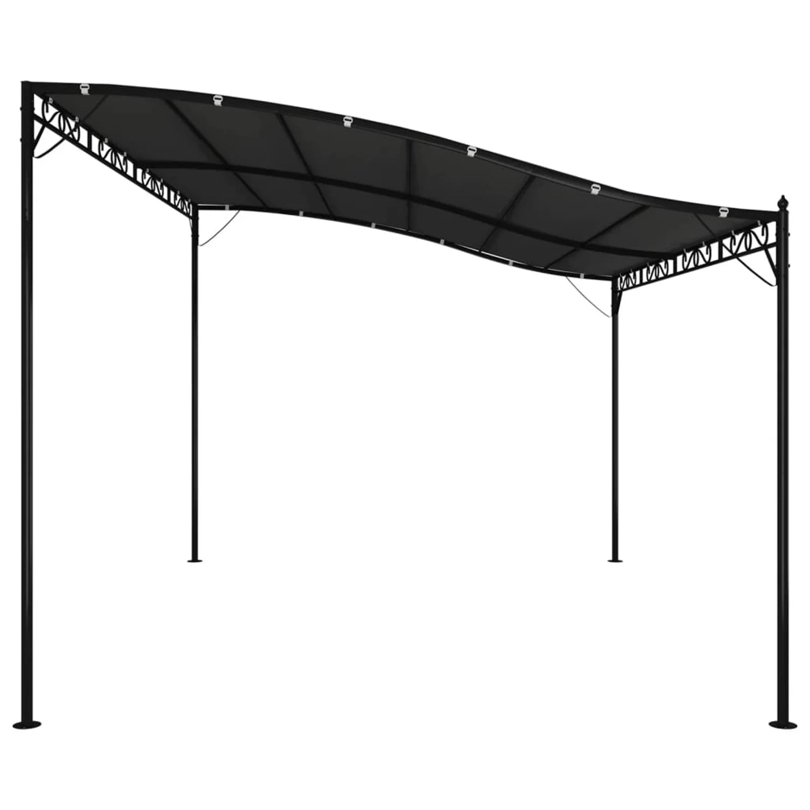 Anthracite 13.1'x9.8' 0.6 ozft² Fabric and Steel Canopy H7944