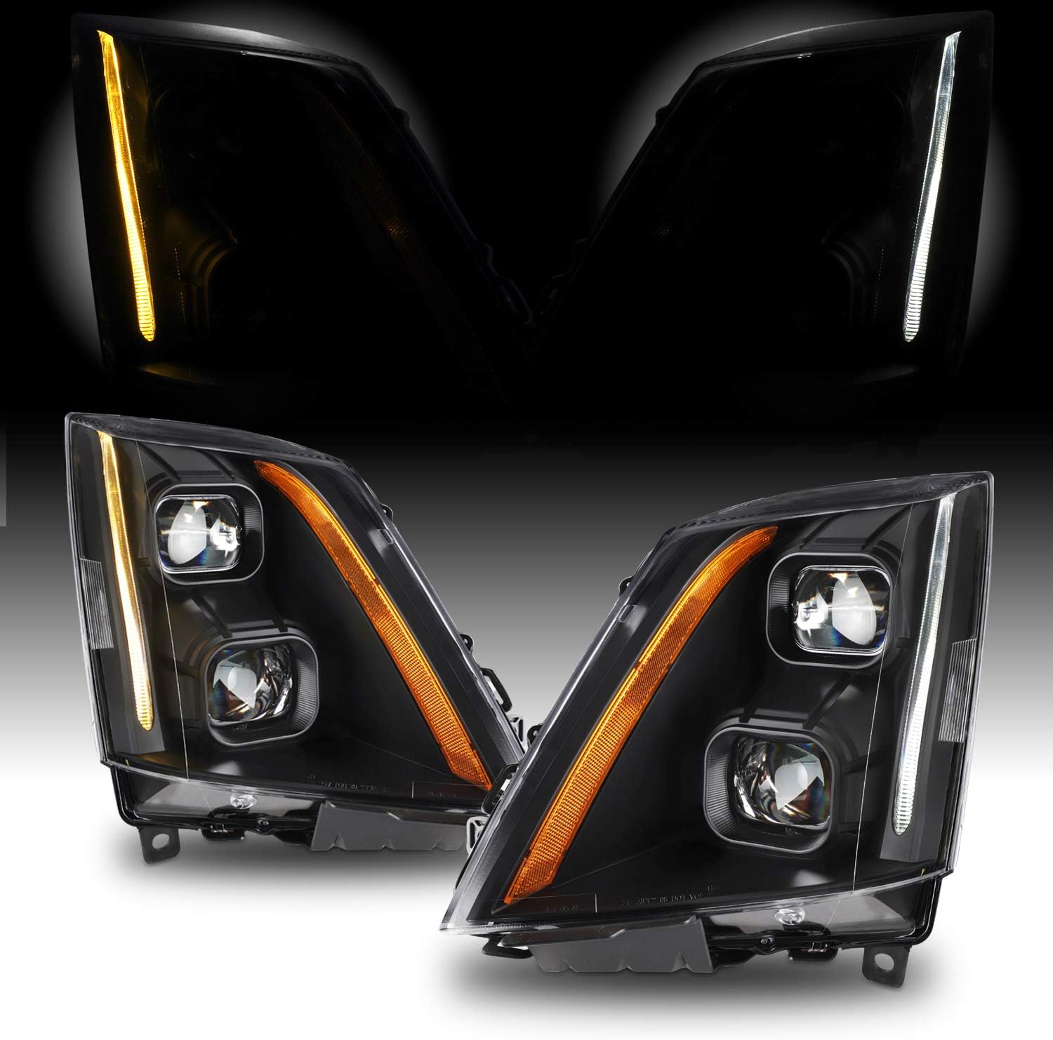 Dual Projector Black Housing LED Headlights F740