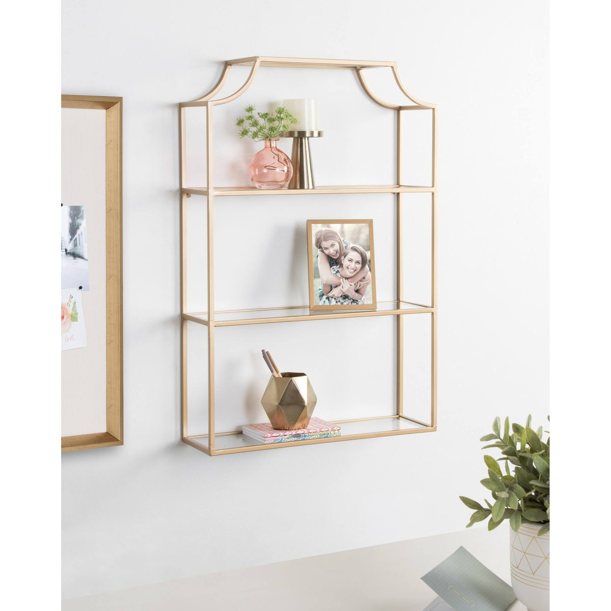 4-Tier Wall Shelf - Silver N80112