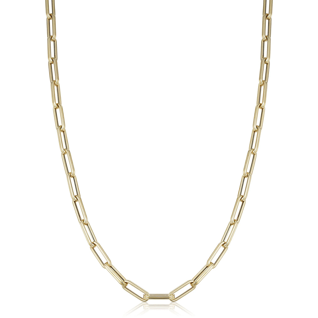 14k Yellow Gold Paperclip Link Chain Necklace (4 mm, 18 inch) W428231
