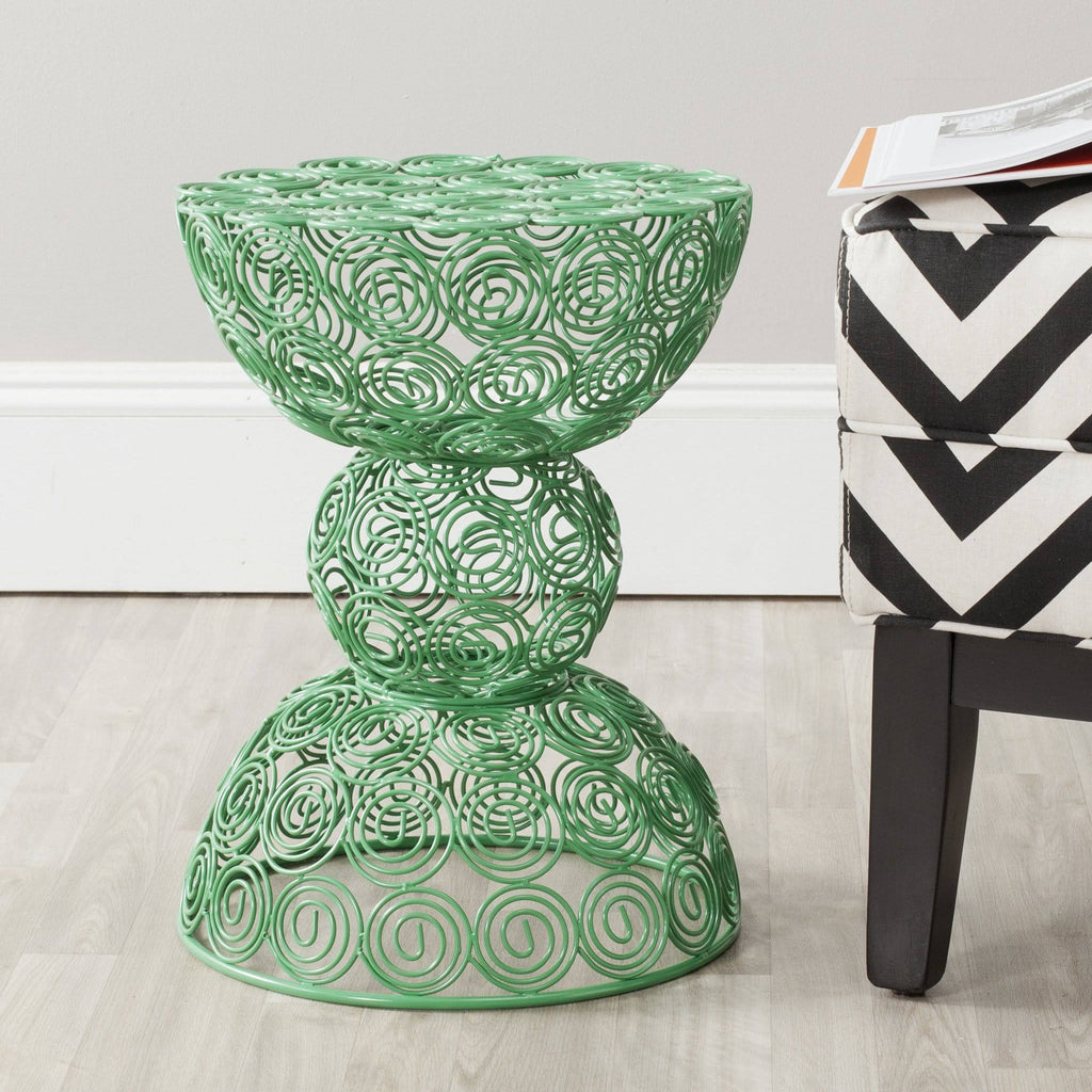 Green Iron Wire Stool I20431