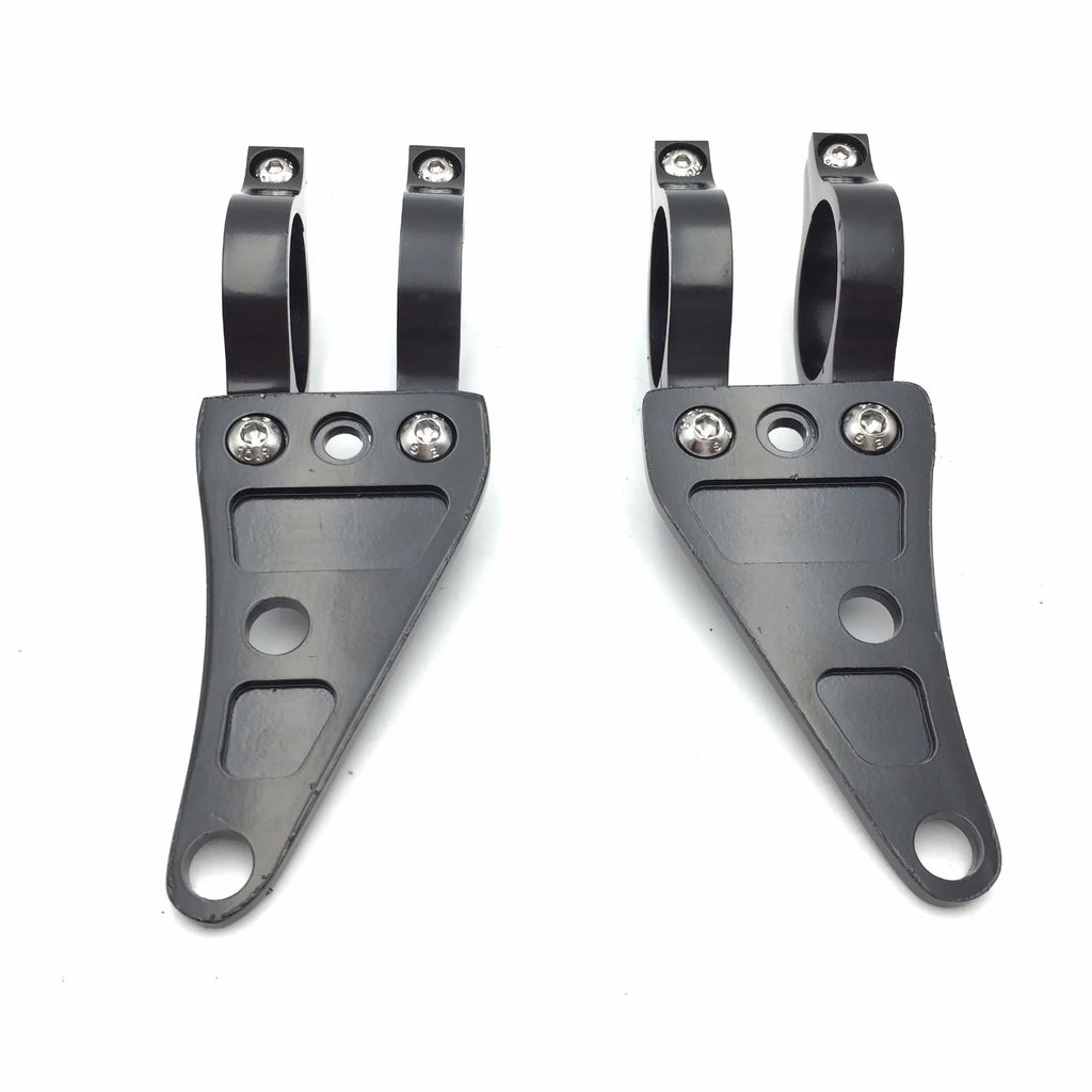 Black 35mm Turn Signal Clamps Headlight Mount Bracket Fork Ear Chopper Cafe Racer X2977