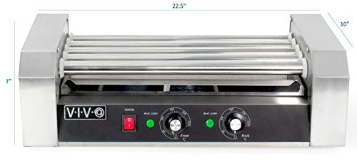 12 Hot Dog & 5 Roller Grill Cooker Warmer Machine B42025