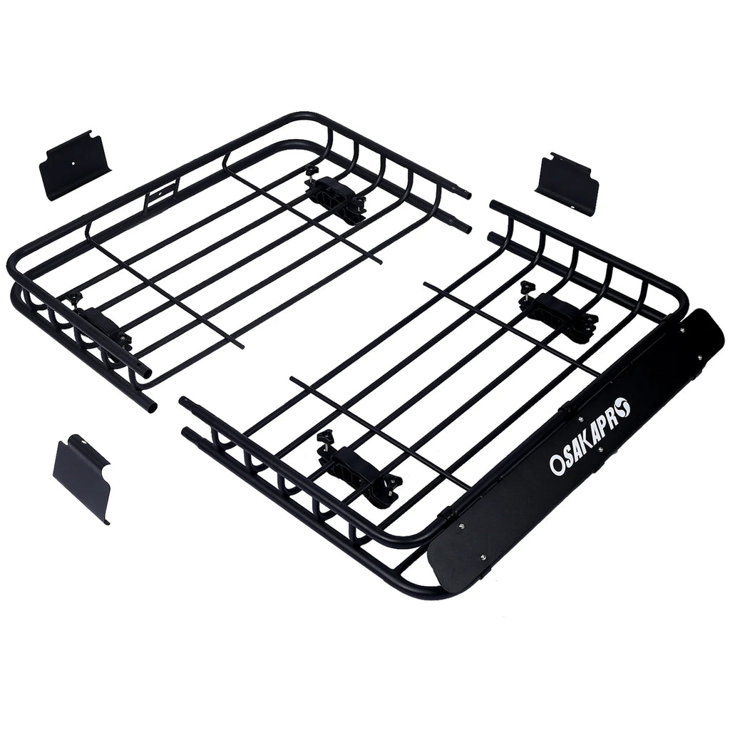 Black Steel Roof Rack Cargo Carrier Basket 42" W31531