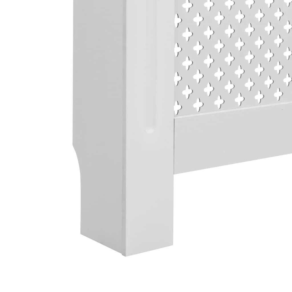 White 2 Pcs MDF Radiator Covers D903