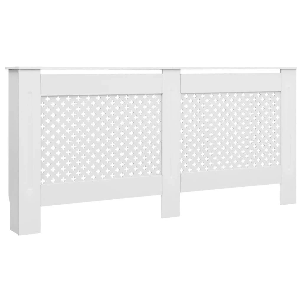 White 2 Pcs MDF Radiator Covers D903