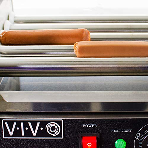 12 Hot Dog & 5 Roller Grill Cooker Warmer Machine B42025