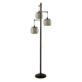 Bronze Floor Lamp with Caged Shades D909