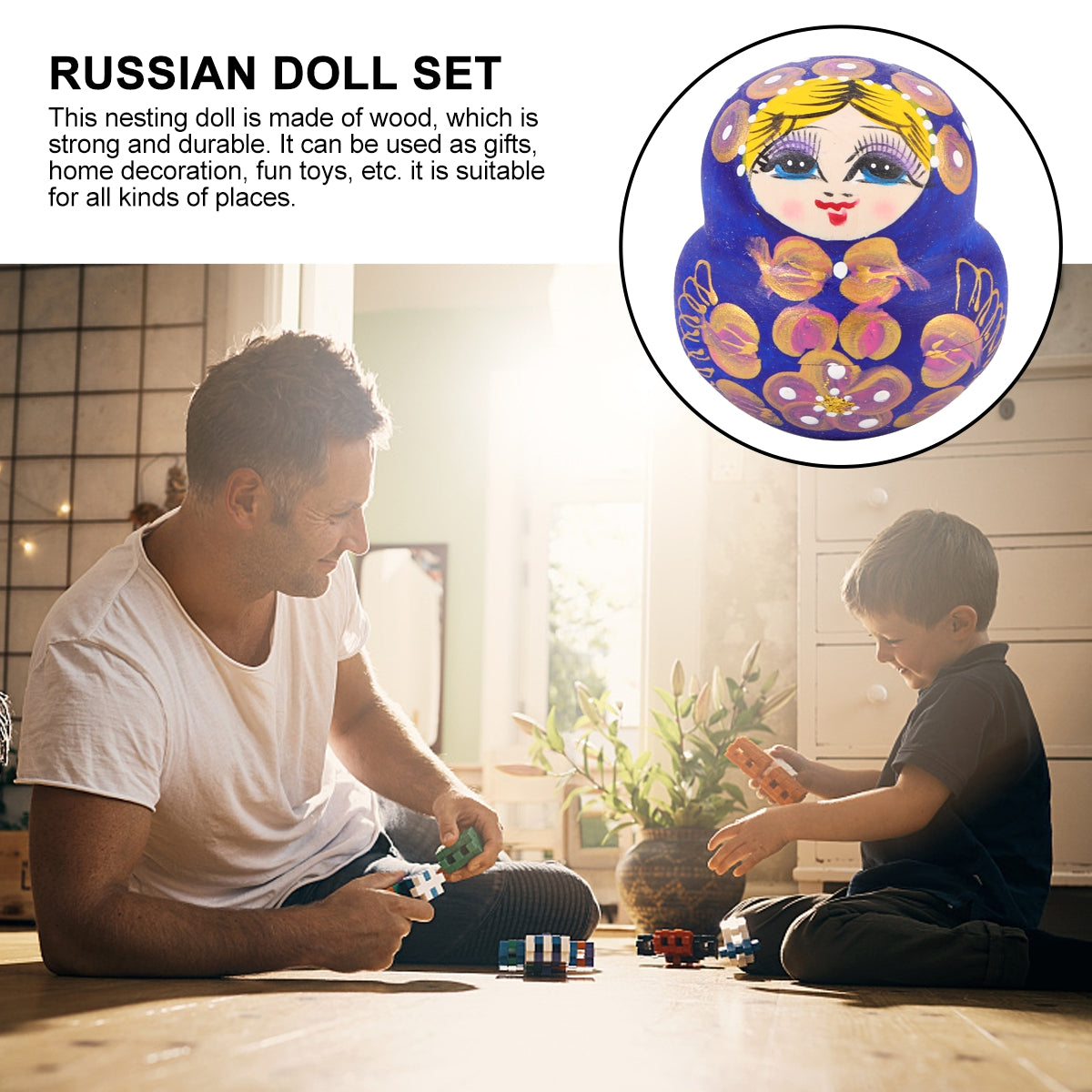 10Pcs Matryoshka Doll Nesting Doll Toy L3618