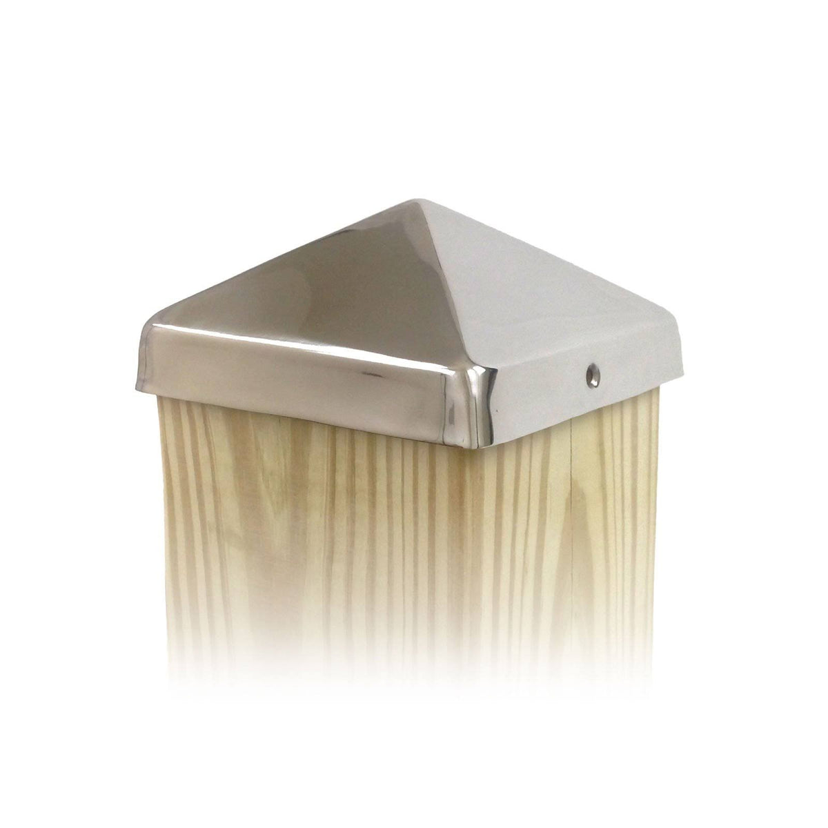 8 in. x 8 in. Stainless Steel Fence Post Cap J290197
