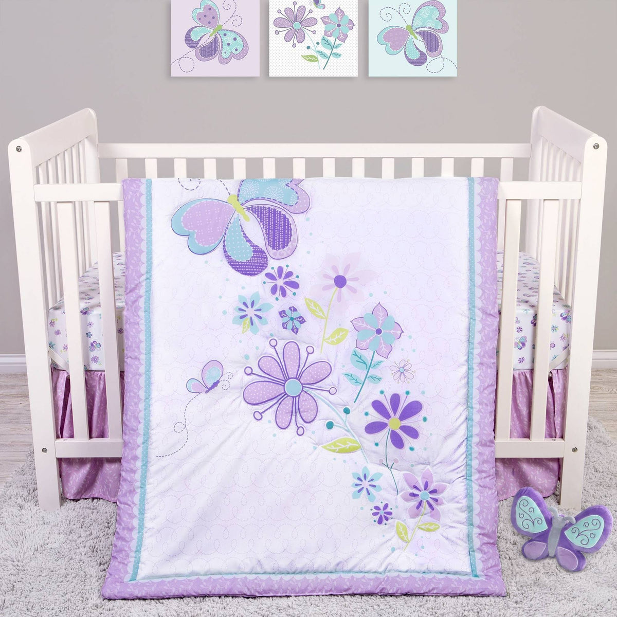 4 Piece Crib Bedding Set Y4245