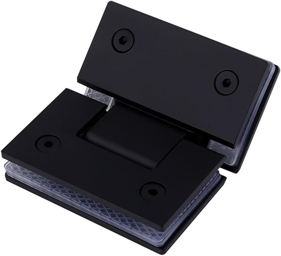 Heavy Duty 90 Degree Frameless Pivot Glass Shower Door Hinge Replacement Parts, 304 Stainless Steel Black Z46667