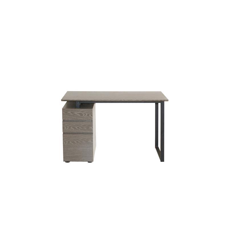Reversible Home Office Desk with Filing Cabinet in Gray M293091