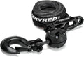 Black 3/16 50FT Synthetic Winch Rope Cable Kit with Forged Hook Fairleads, Pack of 2 I807574