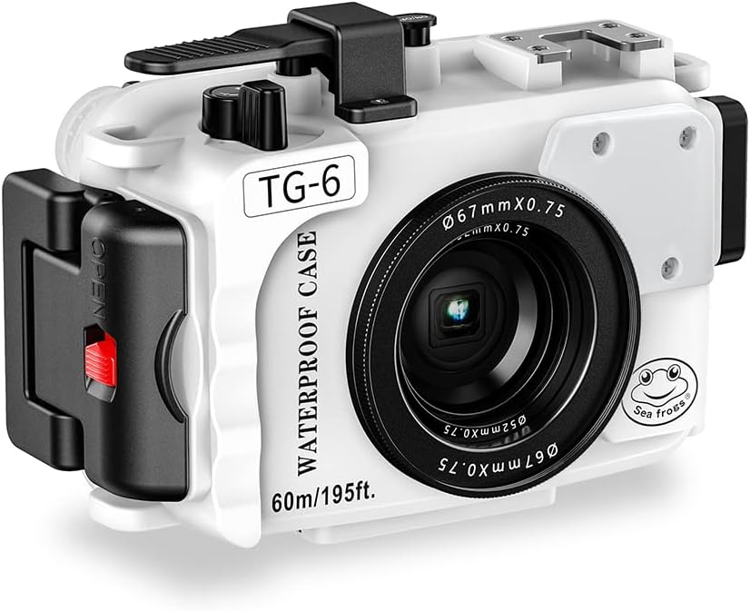 White Waterproof Diving Case for Olympus TG-6 P76557