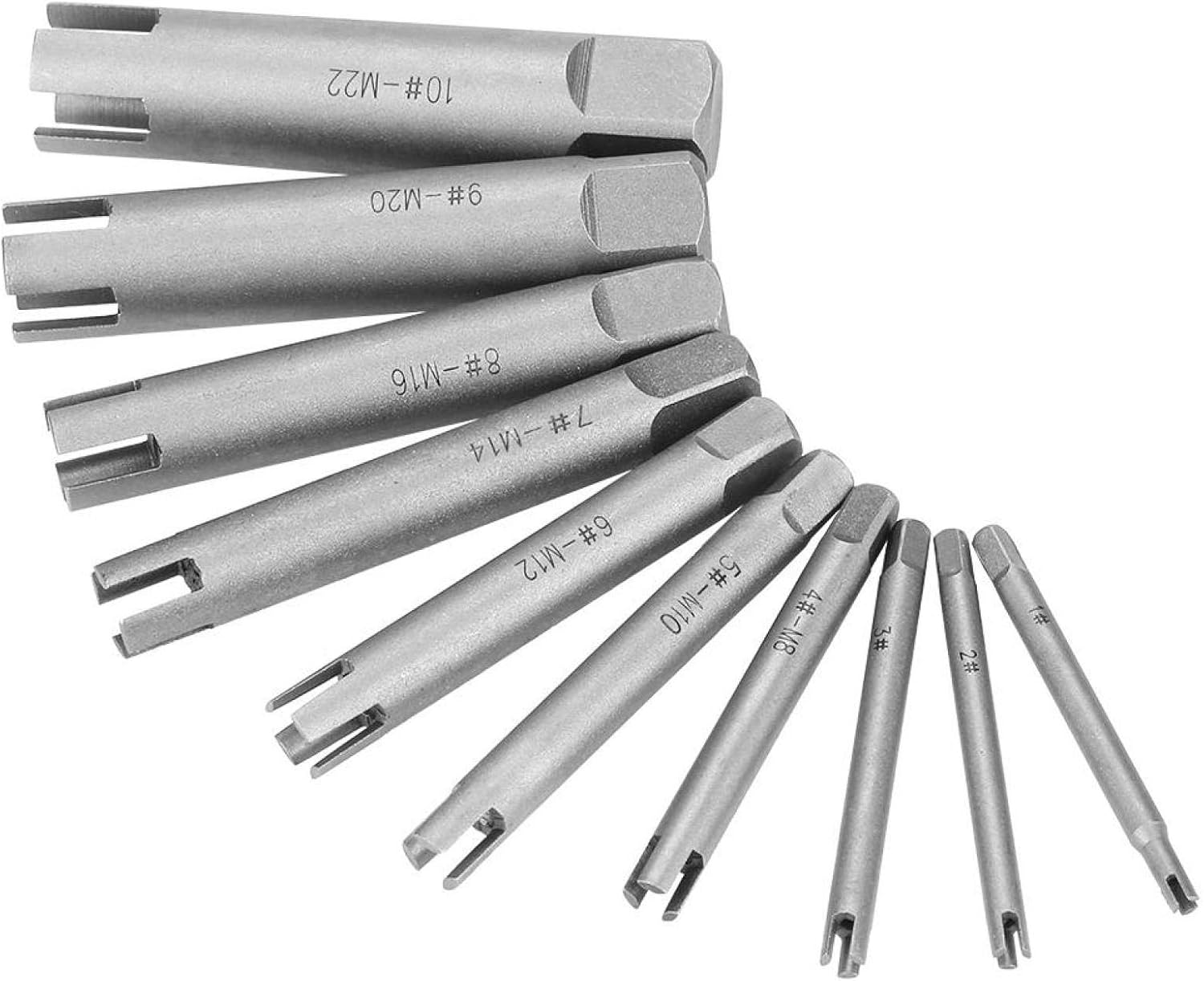Broken Head Screw Remover Kit Tap Extractor Set, 23.1oz, Ten-Piece Set, Pack of 2 K176189