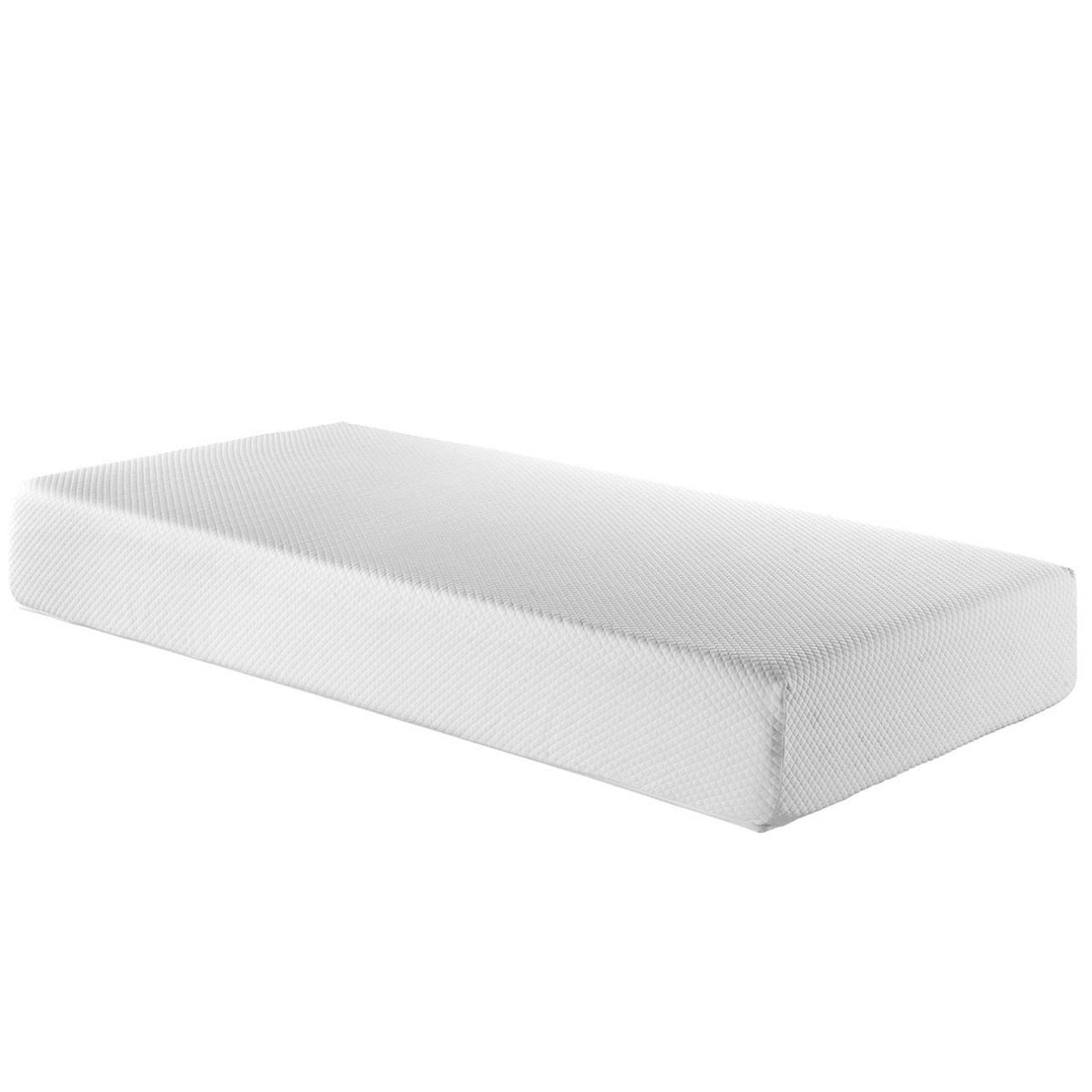 White Fabric Twin Size Mattress S63380