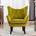 Avocado Velvet Wingback Accent Chair S691
