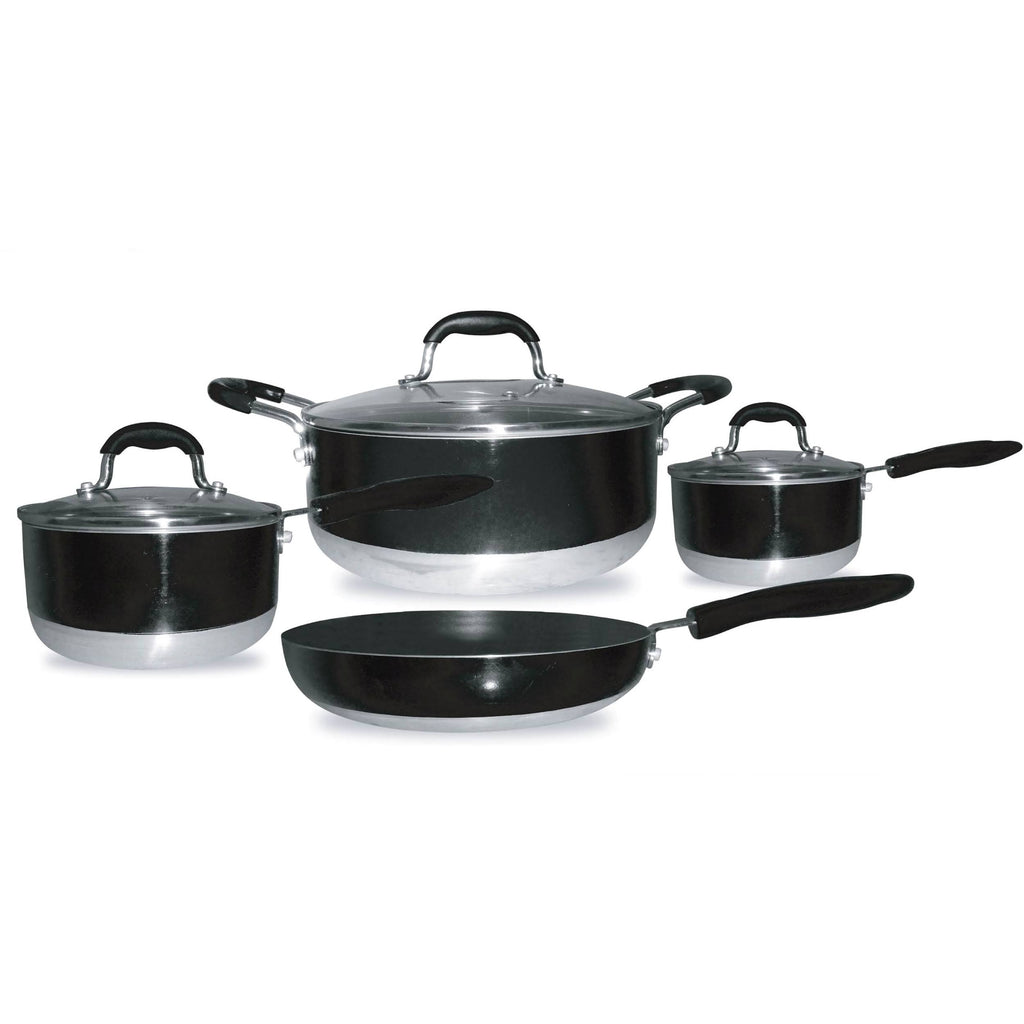 7 Piece Non-Stick Cookware Set, Red D1426