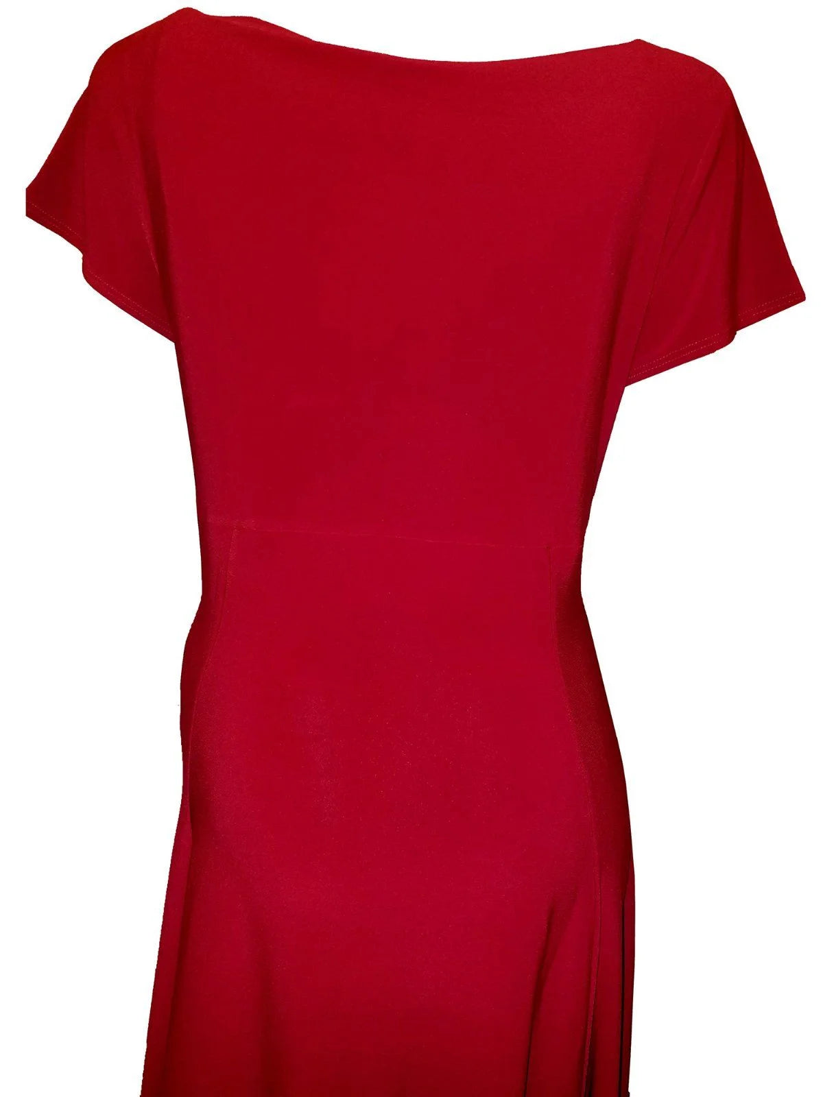 Red Empire Waist Rhinestones Cocktail Dress XXL Z440