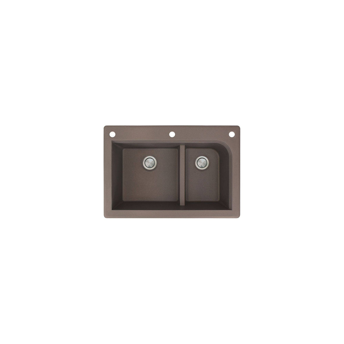 Radius Granite 3-Hole Drop-In Double-Bowl Kitchen Sink P7932