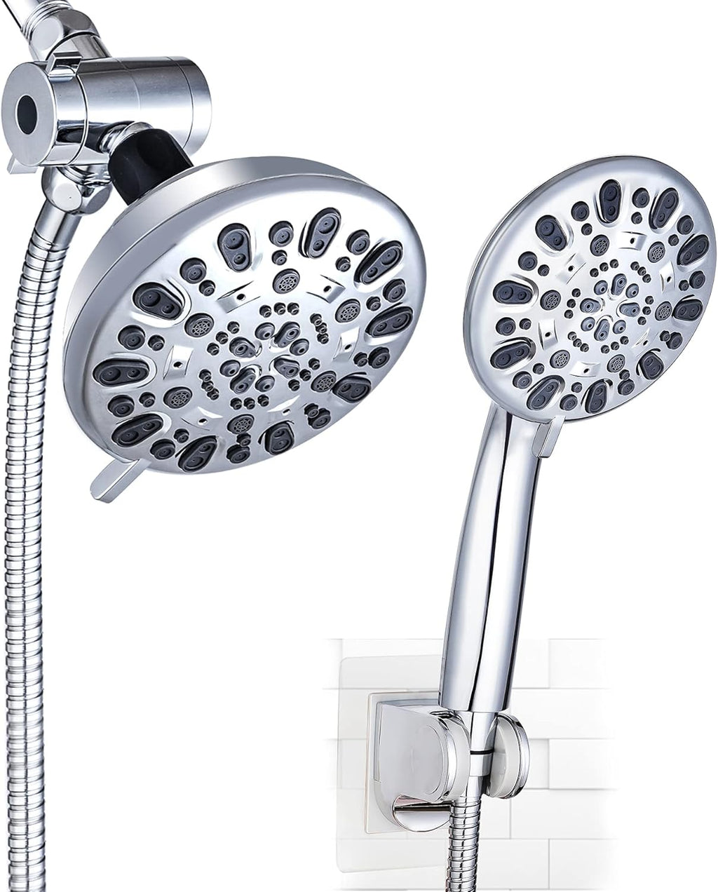 Matte Black 5" Rain Shower Head with Handheld Spray Combo, Pack of 2 N220