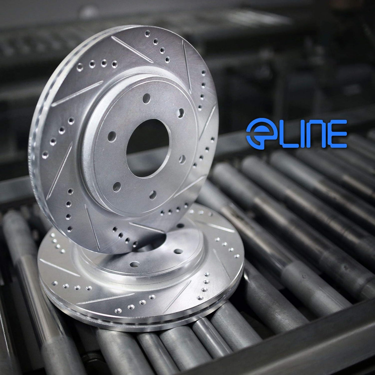 Front Rear Drilled and Slotted Brake Rotors G849873