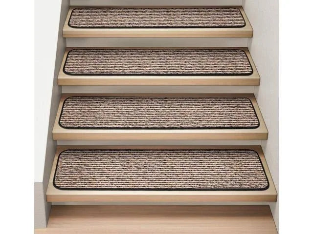 Set of 12 Black Indoor Carpet Stair Treads U1605
