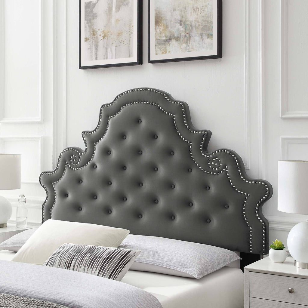 Tufted Dusty Rose Performance Velvet Twin Headboard R6362