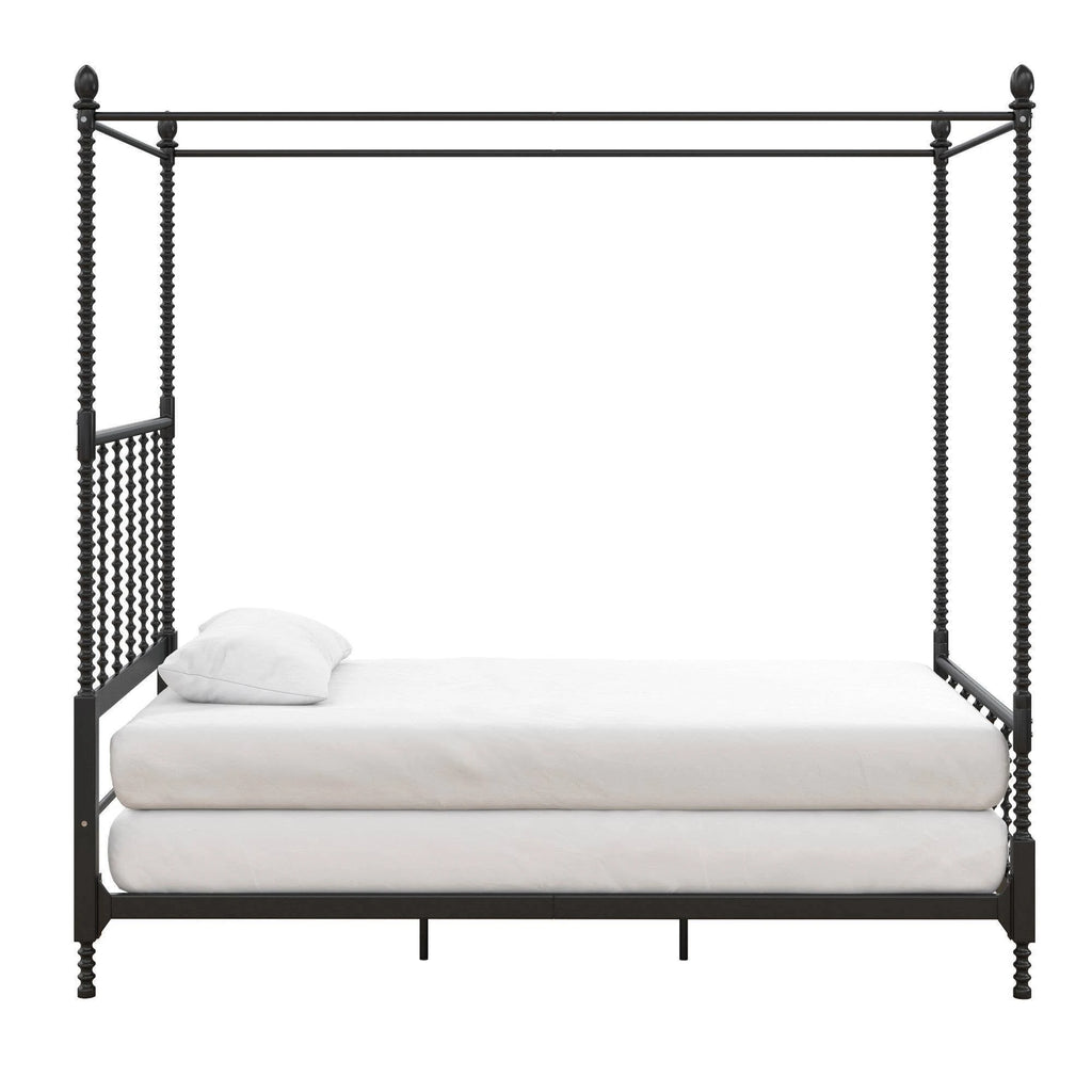 Twin Metal Canopy Bed Black L532254