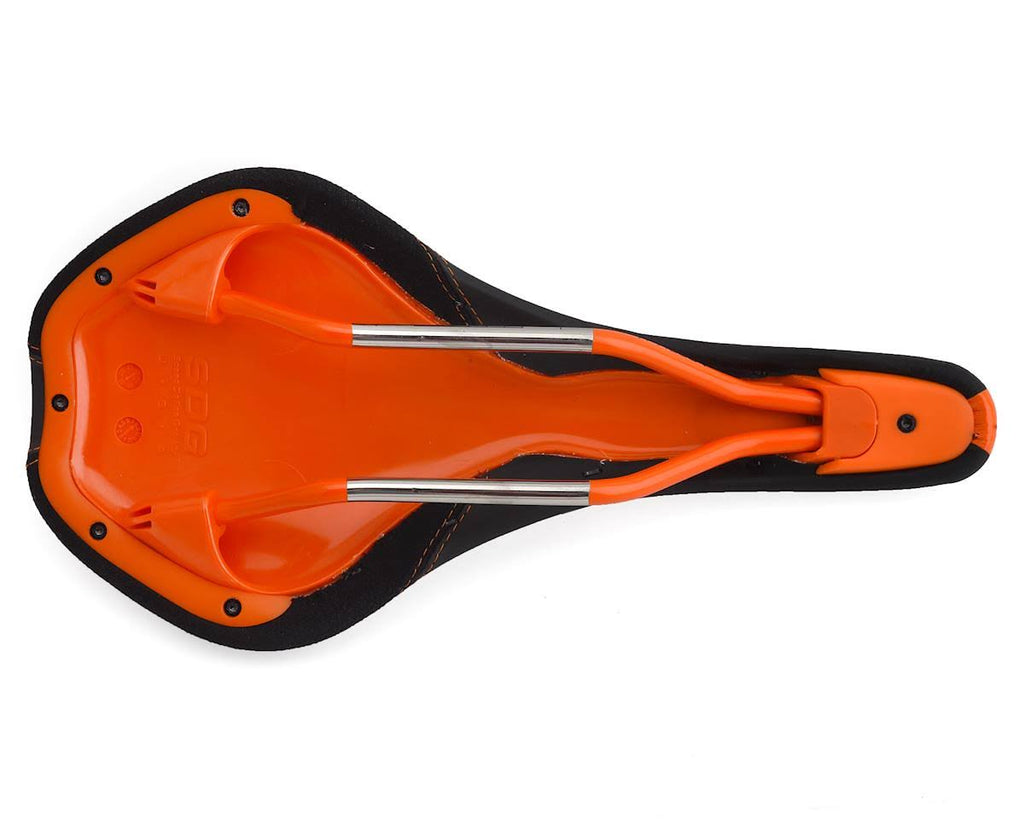 Black/Orange Ti-Alloy Rails Duster Saddle K74165