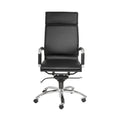 High Back Office Chair in Black with Chromed Steel Base J937785