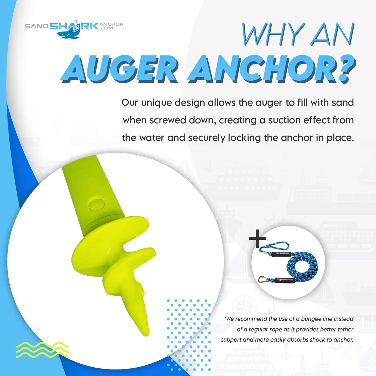 PVC Sport Shallow Water Sand Boat Anchor, 4 ft N90402